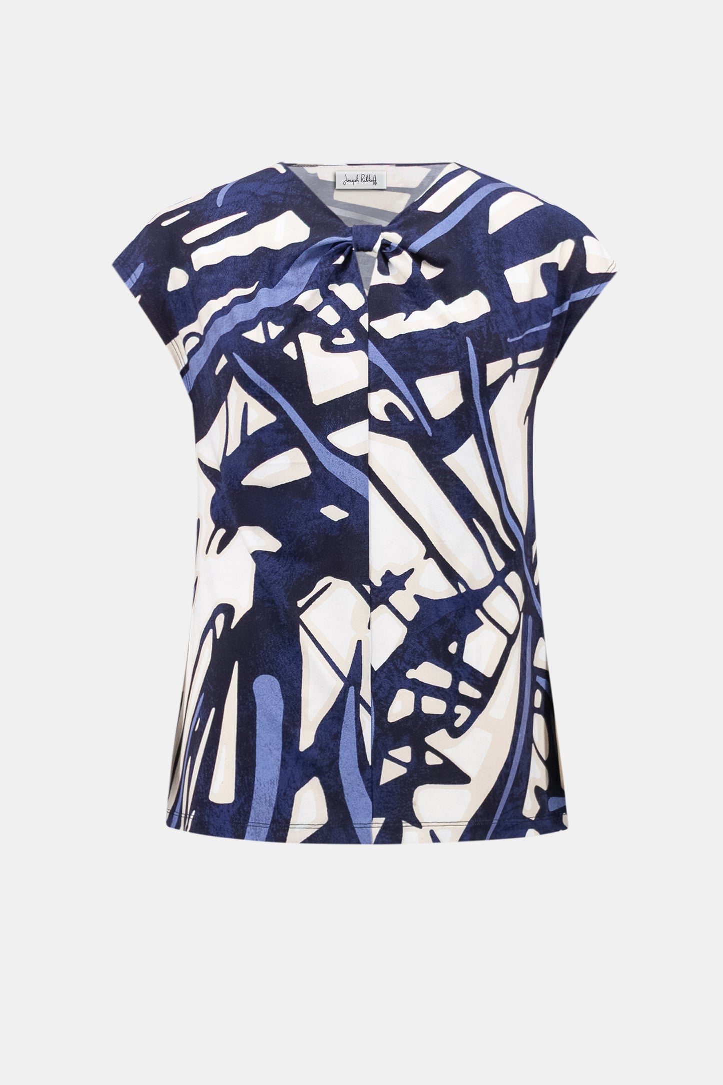 Joseph Ribkoff Abstract Print Top - Vanilla/Multi