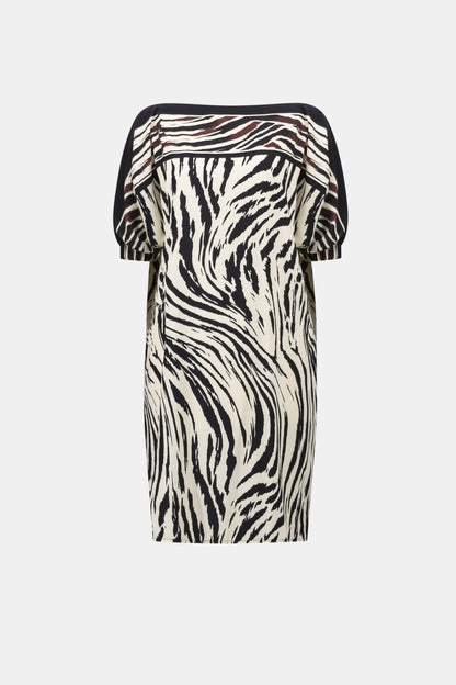 Joseph Ribkoff Animal Print Straight Dress Beige/Multi