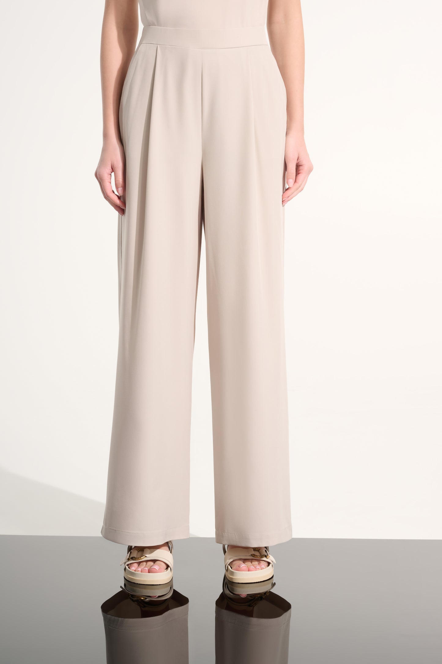 Joseph Ribkoff Pull-On Wide Leg Trouser Moonstone