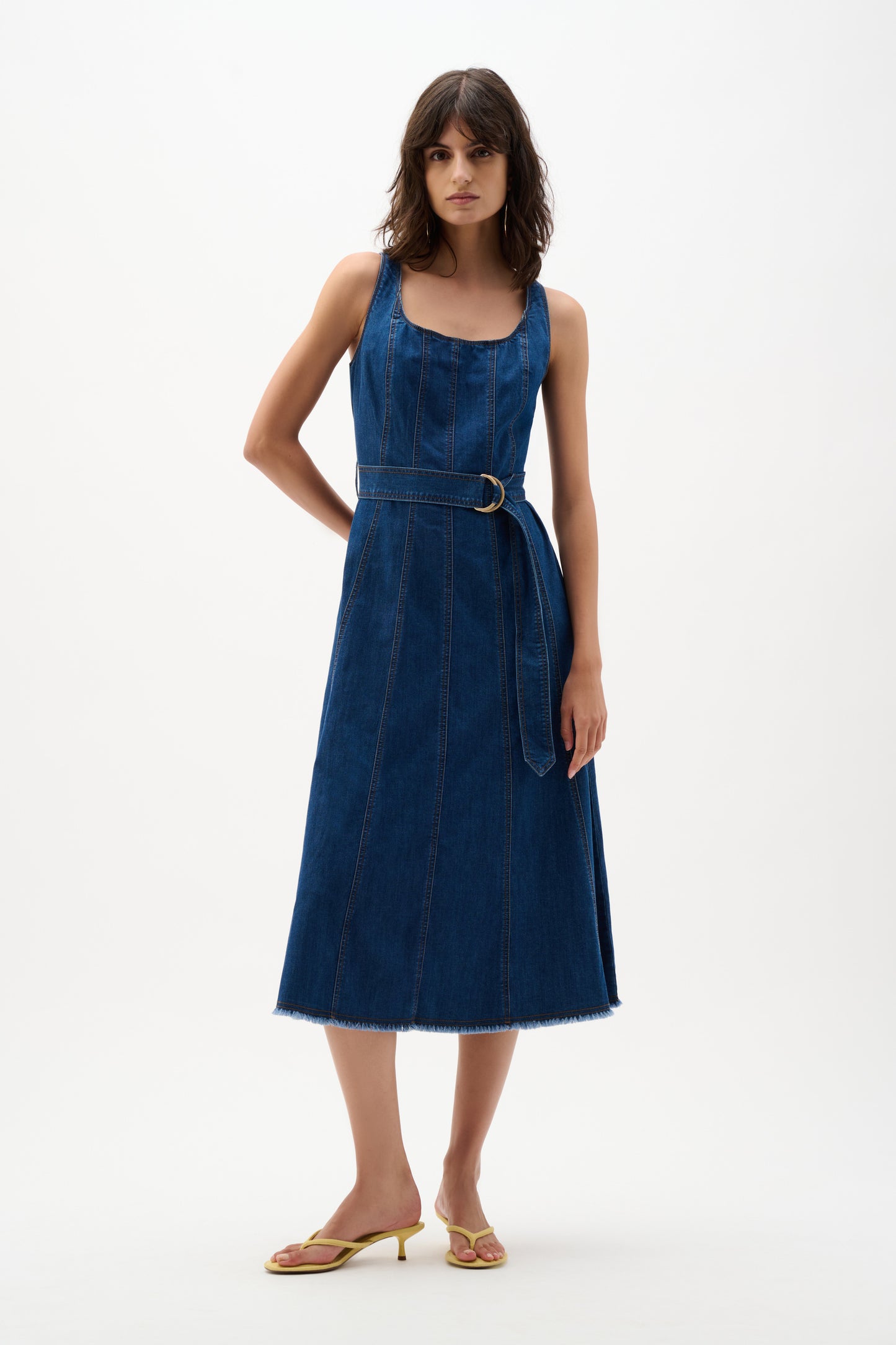 Joseph Ribkoff Denim Midi Dress - Denim Medium Blue
