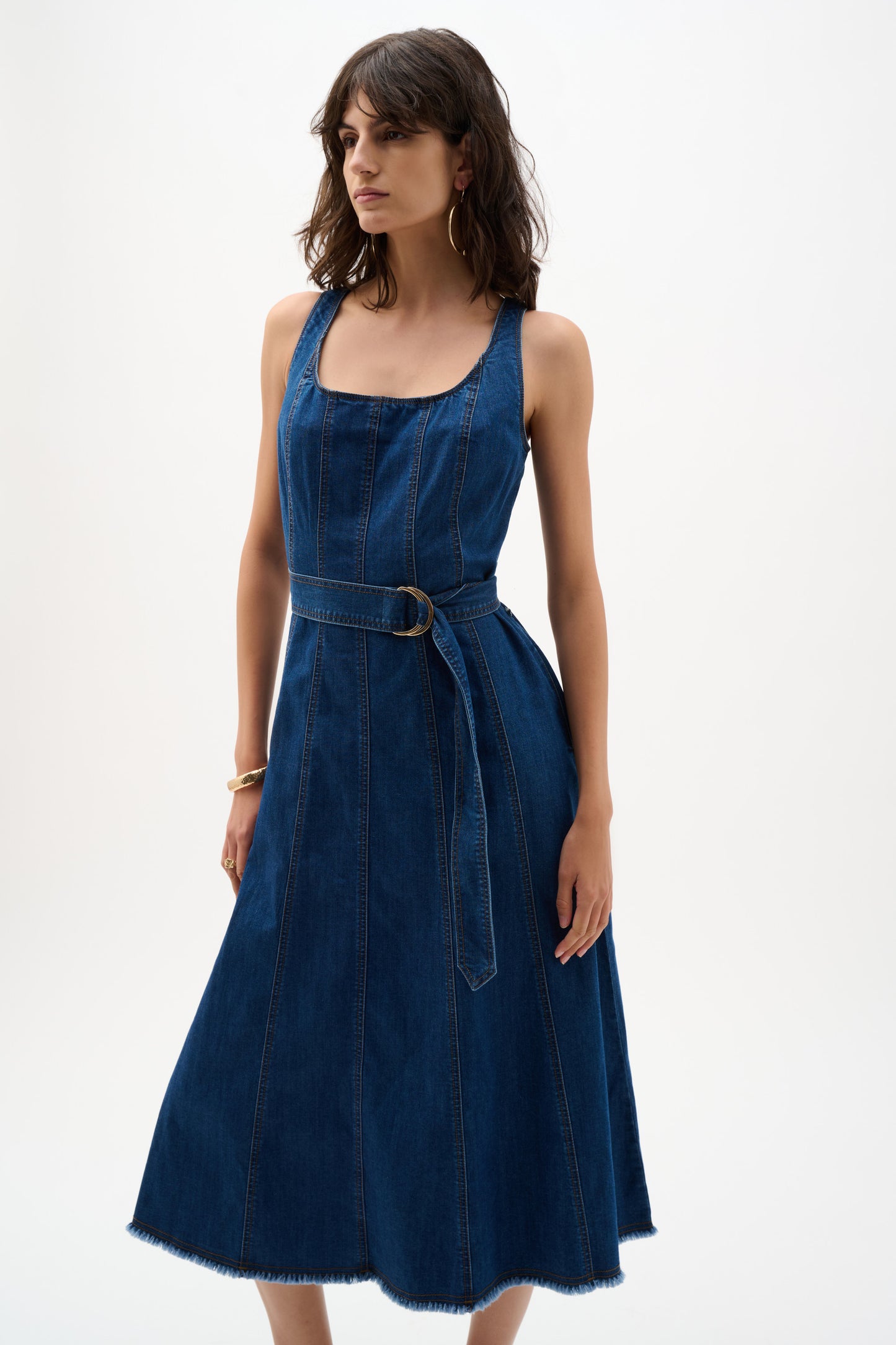 Joseph Ribkoff Denim Midi Dress - Denim Medium Blue