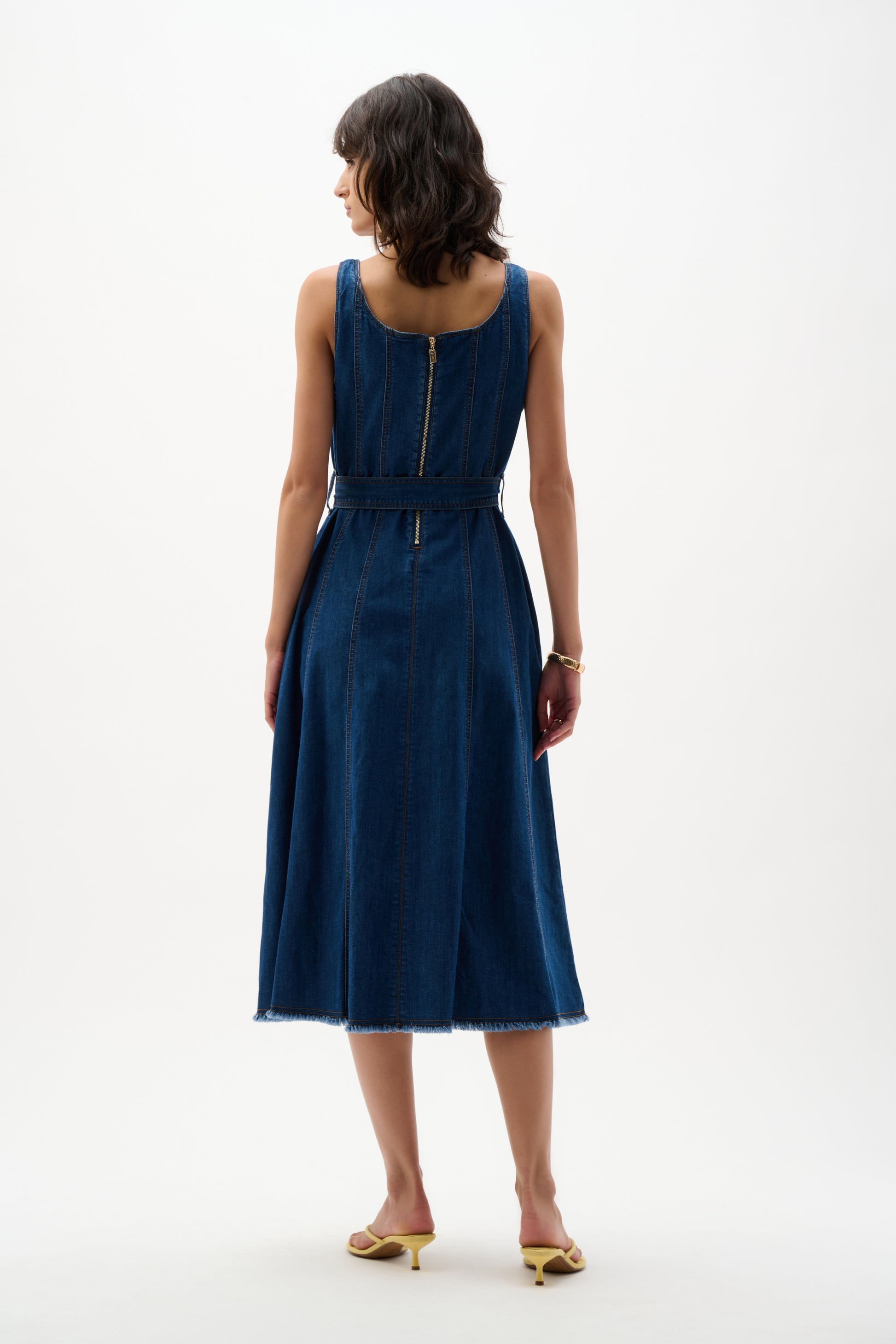 Joseph Ribkoff Denim Midi Dress - Denim Medium Blue