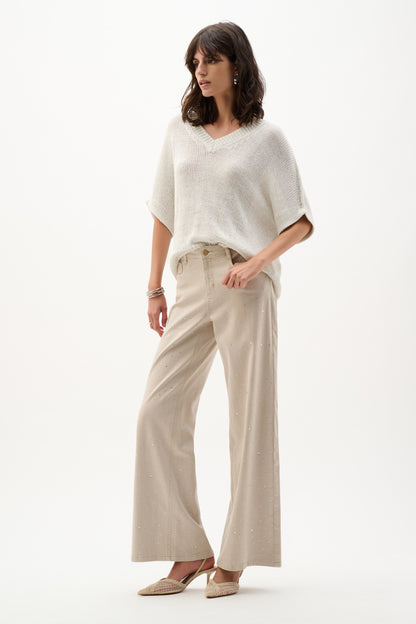 Joseph Ribkoff Relaxed Knit Sweater - Vanilla