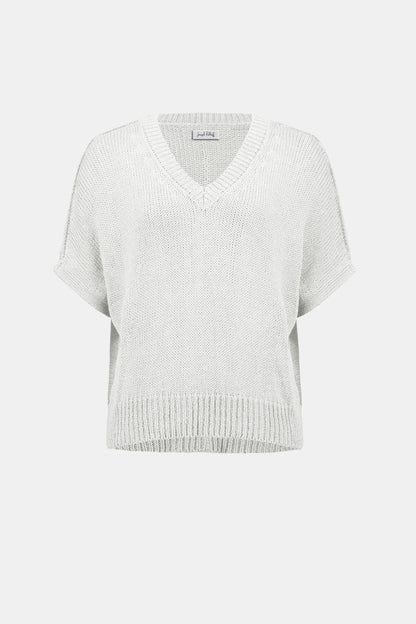 Joseph Ribkoff Relaxed Knit Sweater - Vanilla