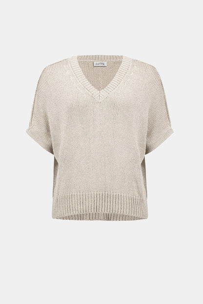 Joseph Ribkoff Relaxed Knit Lurex Sweater Moonstone