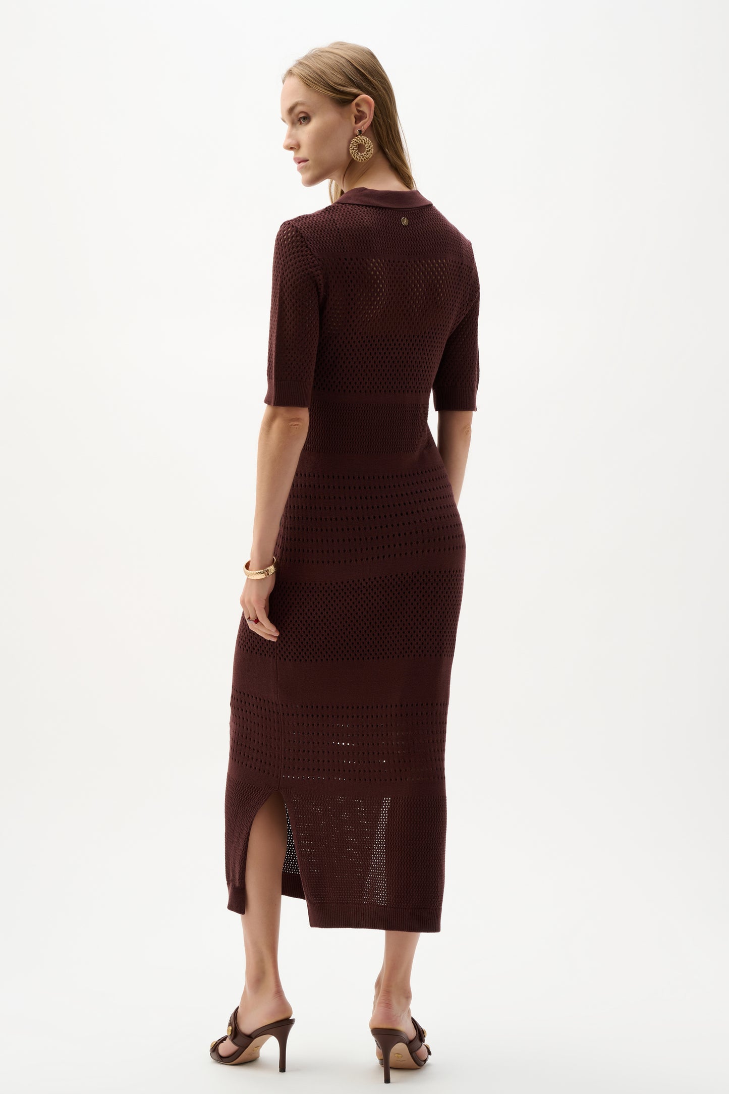 Joseph Ribkoff Sweater Knit Dress Mahogany