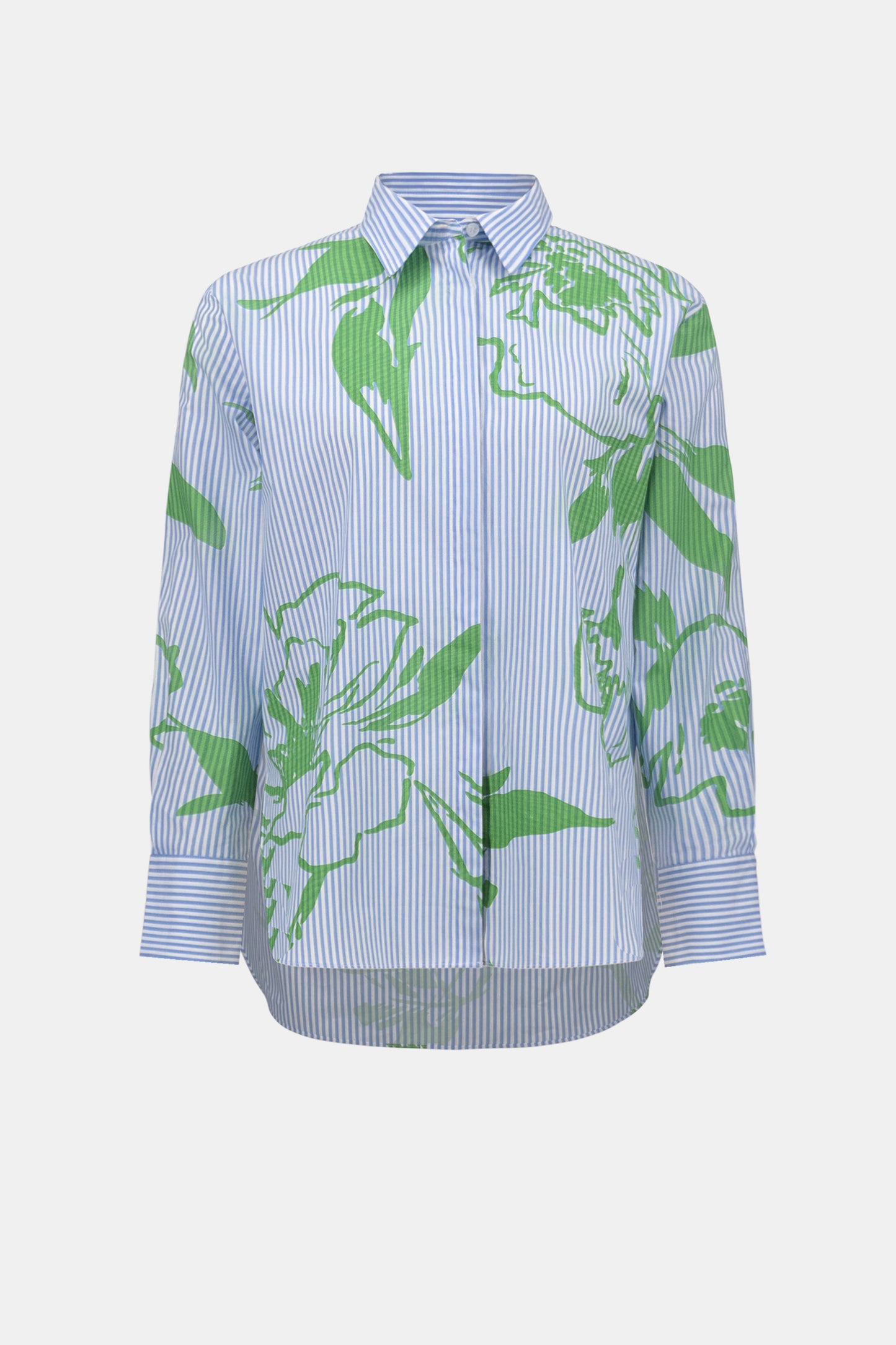 Joseph Ribkoff Stripe Floral Boxy Blouse Vanilla/Multi