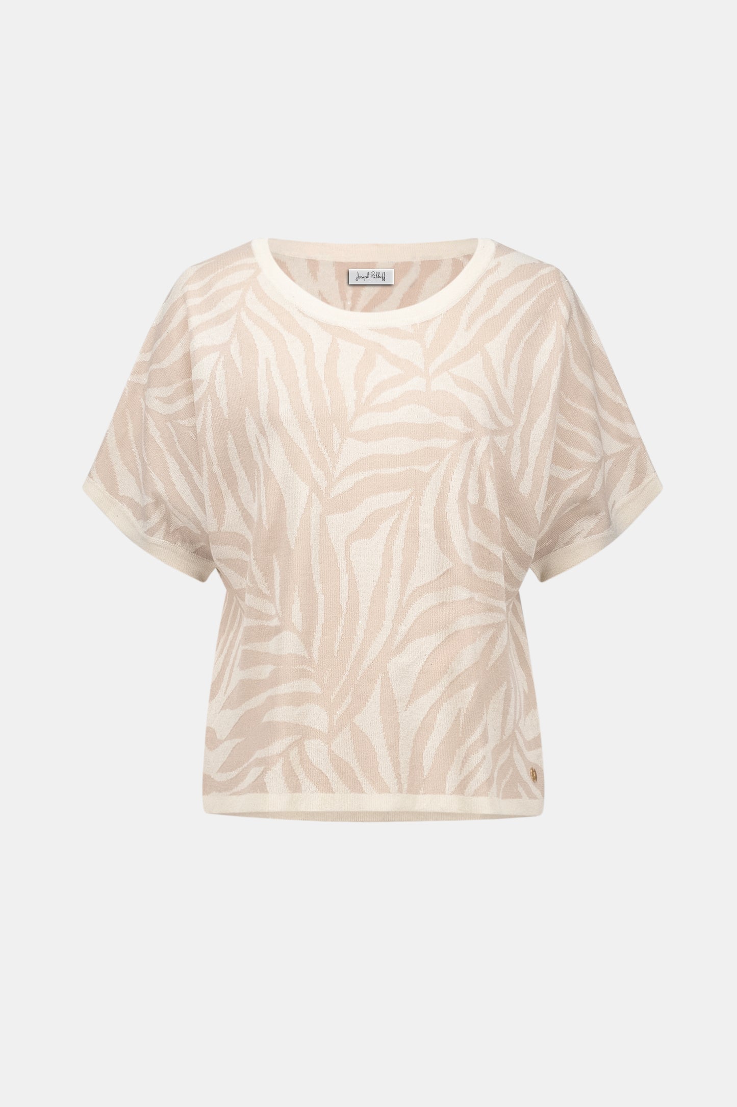 Joseph Ribkoff Tropical Print Sweater Moonstone/Canvas