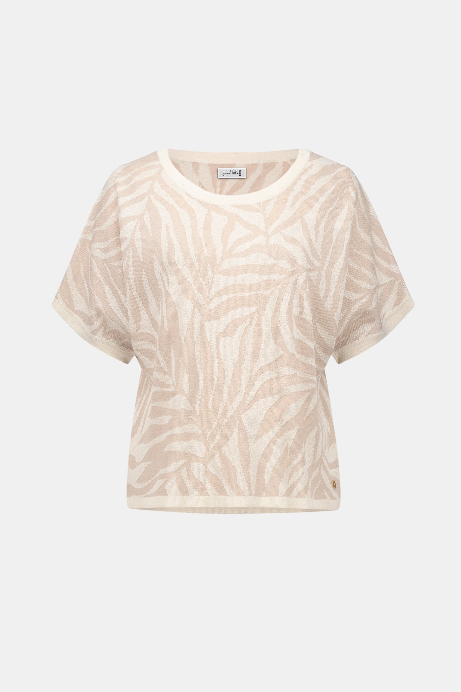 Joseph Ribkoff Tropical Print Sweater Moonstone/Canvas