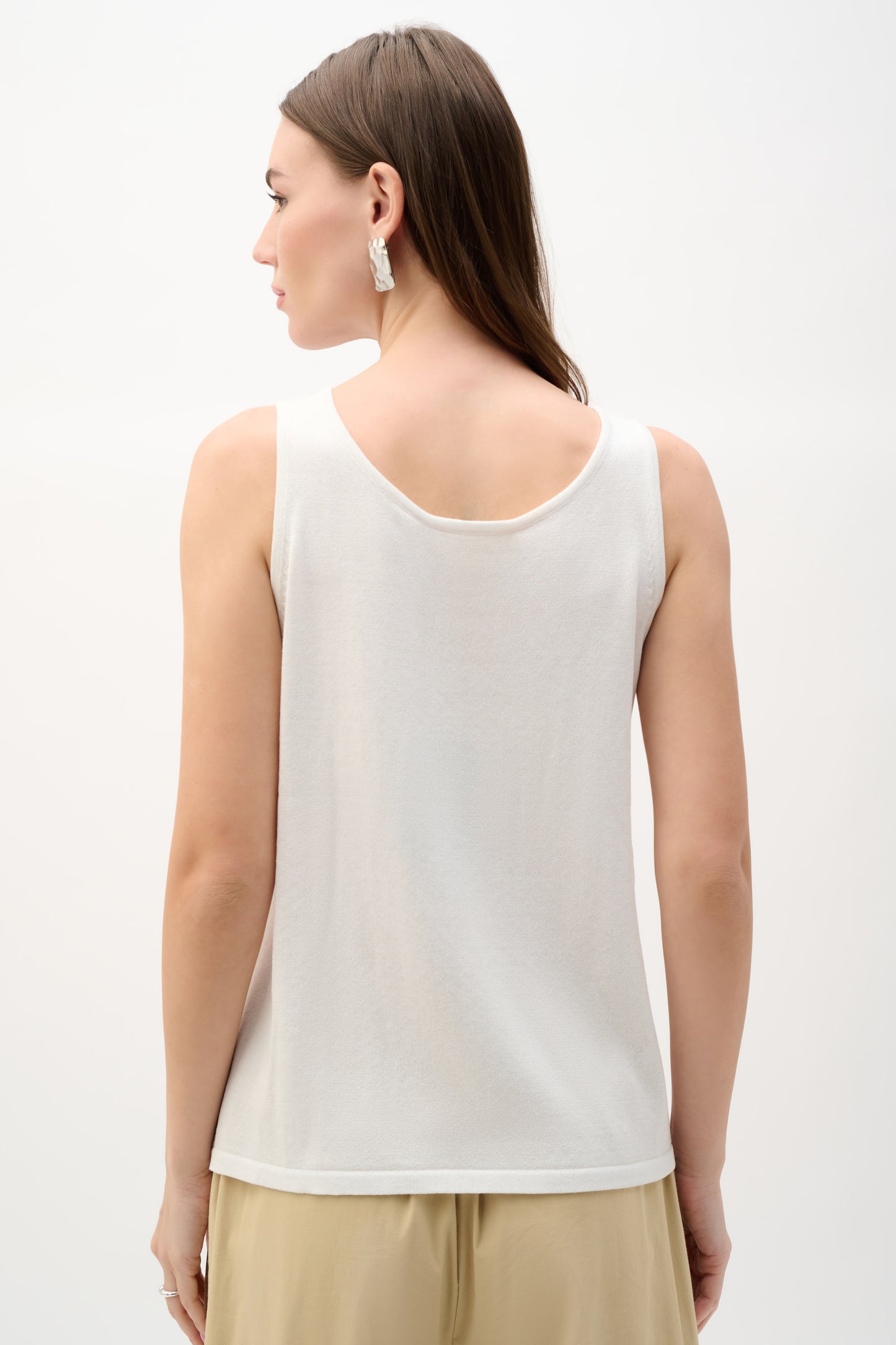 Joseph Ribkoff Embellished Knit Camisole -Vanilla