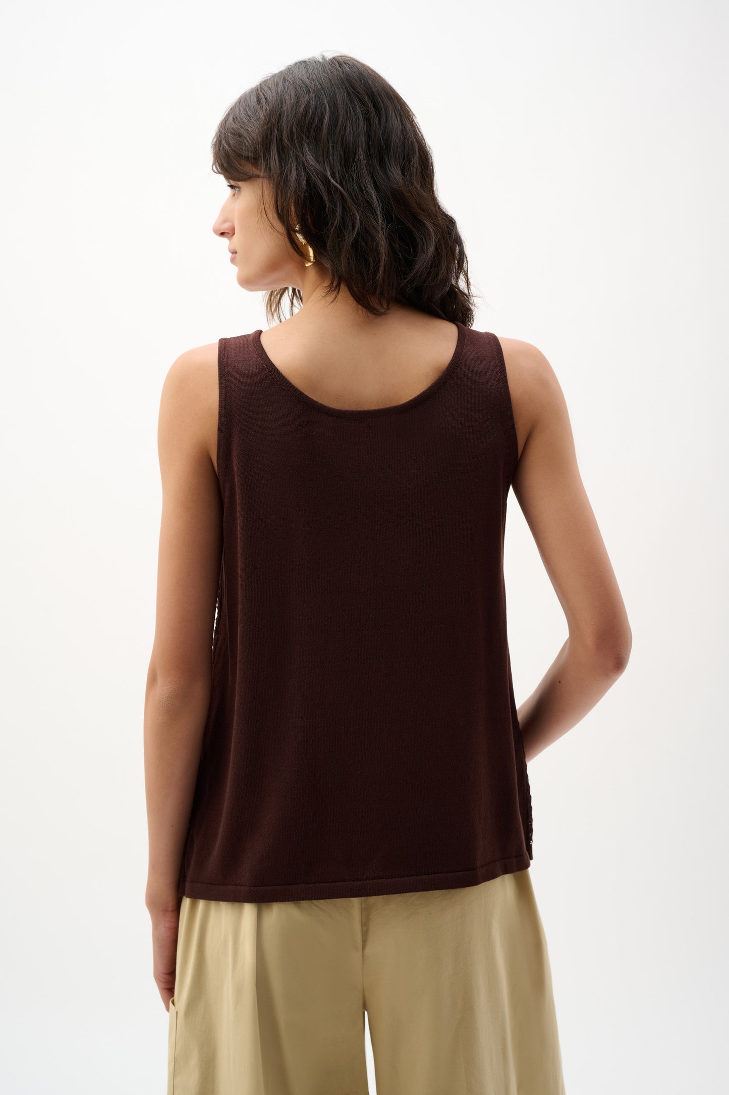 Joseph Ribkoff Embellished Knit Camisole -Mahogany