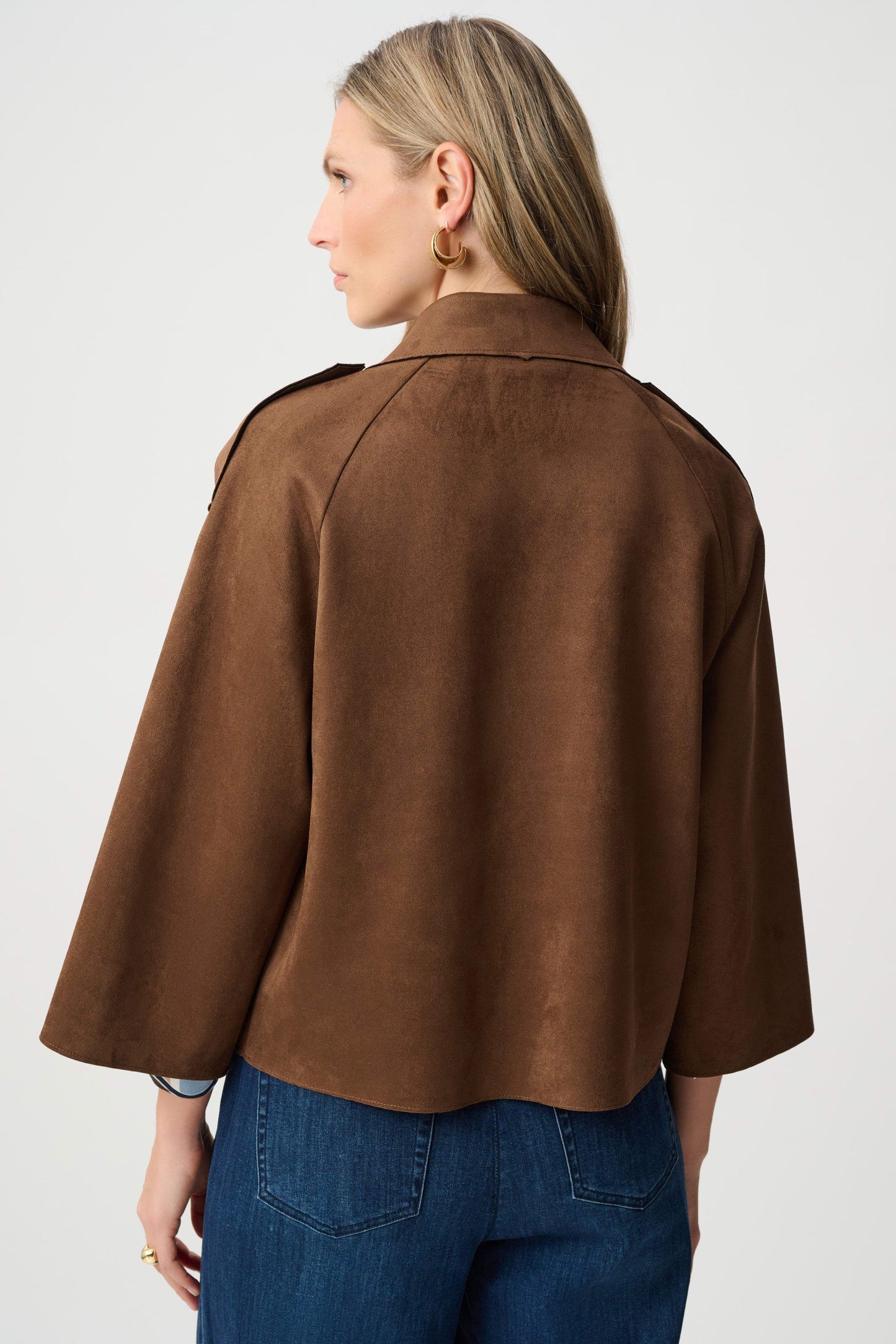 Joseph Ribkoff Suede Jacket - Brown