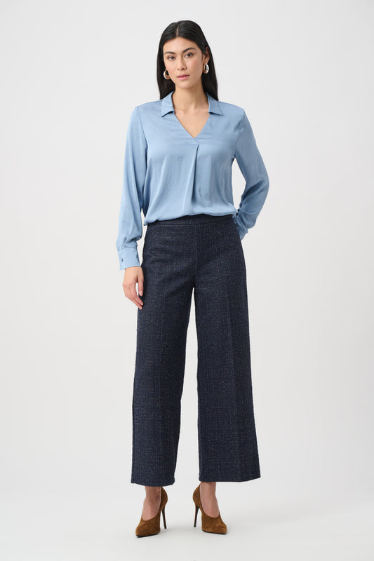 Joseph Ribkoff Shirt-Collar Tunic Chambray