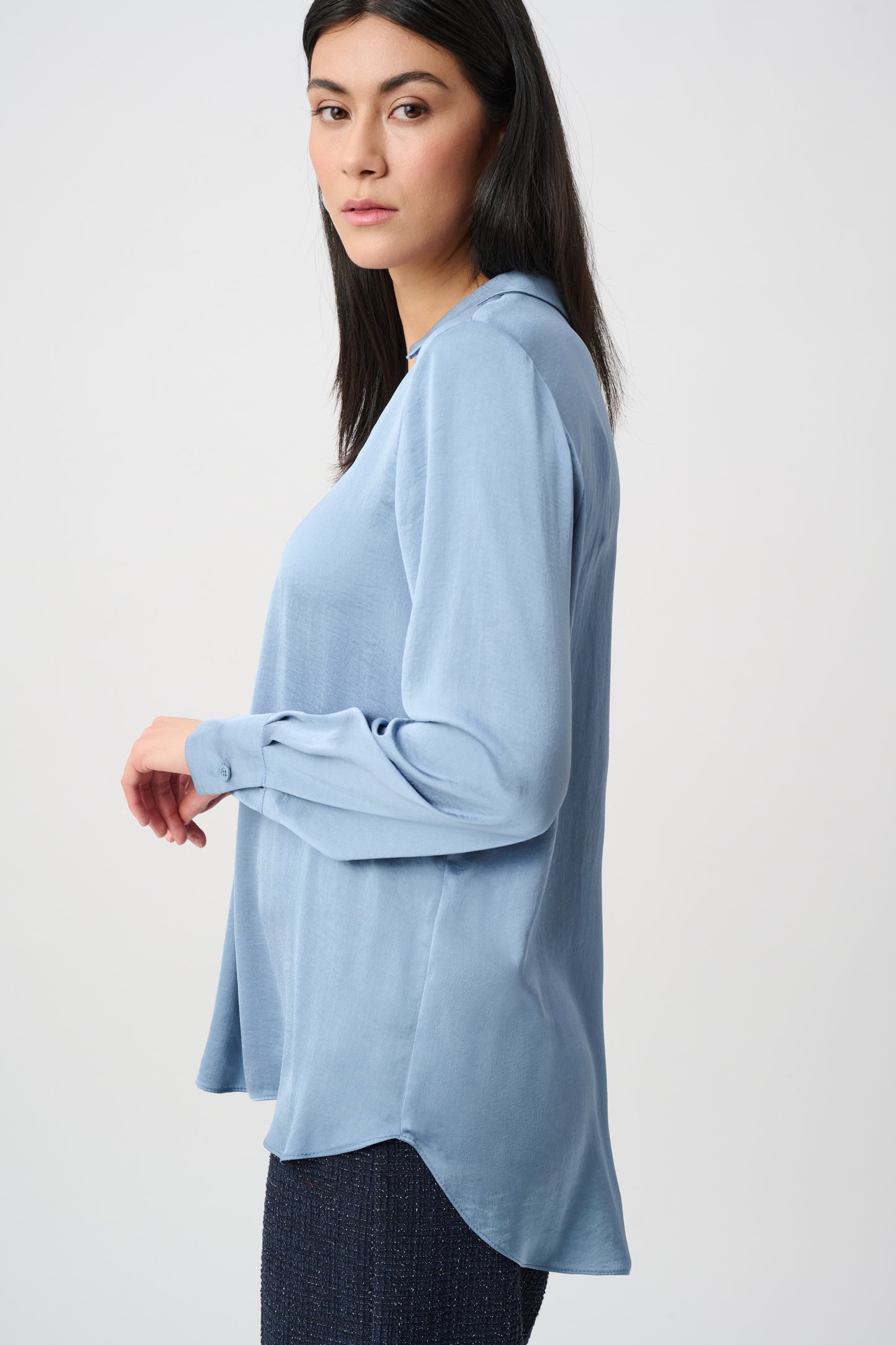 Joseph Ribkoff Shirt-Collar Tunic Chambray