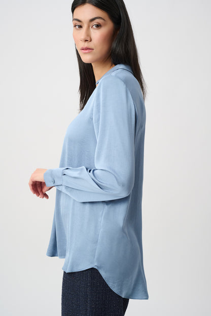 Joseph Ribkoff Shirt-Collar Tunic Chambray