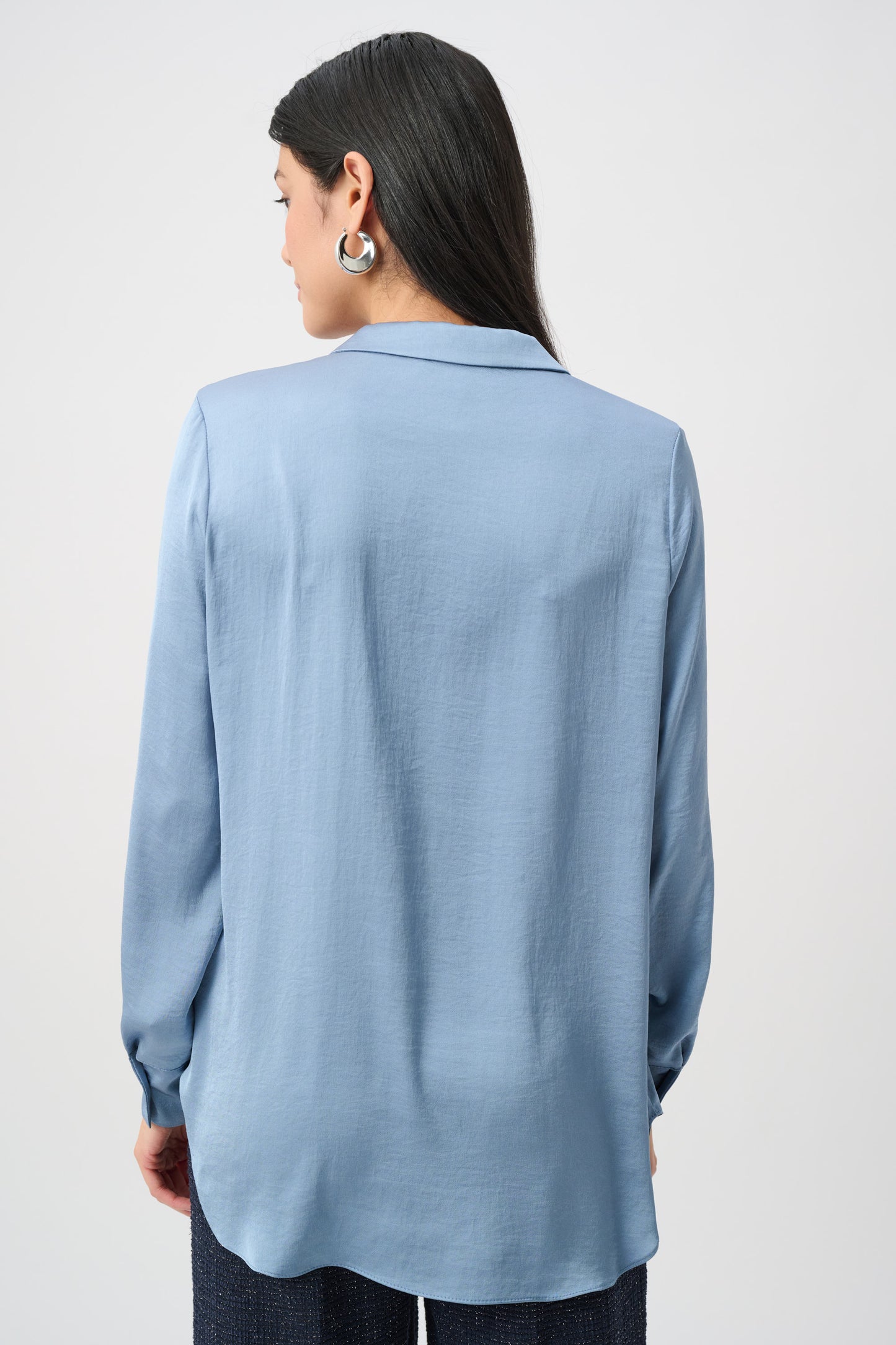 Joseph Ribkoff Shirt-Collar Tunic Chambray