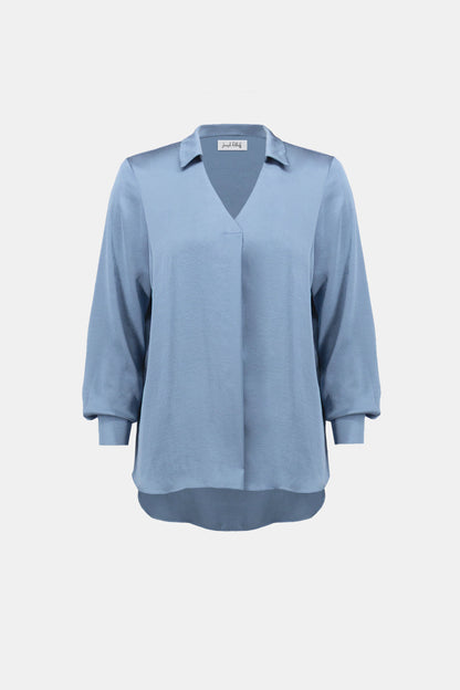 Joseph Ribkoff Shirt-Collar Tunic Chambray