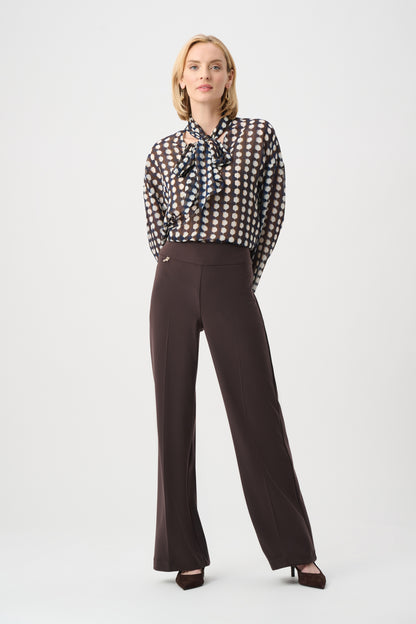 Joseph Ribkoff Silky Knit Pull-On Trousers Mocha