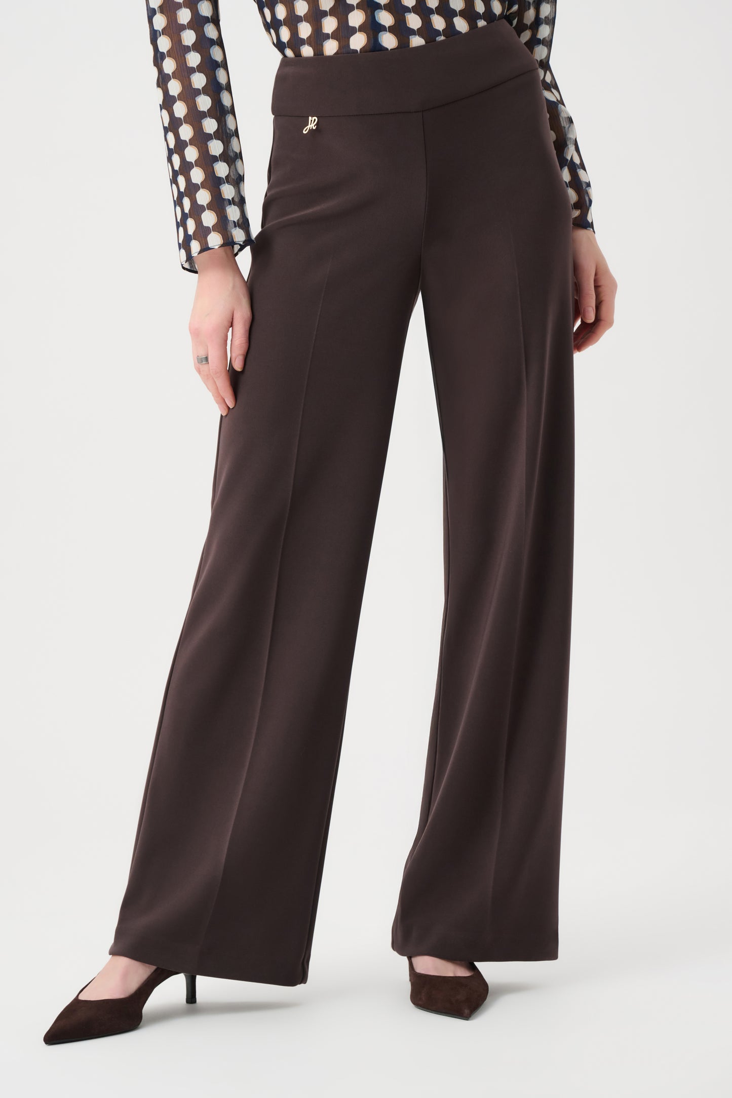 Joseph Ribkoff Silky Knit Pull-On Trousers Mocha