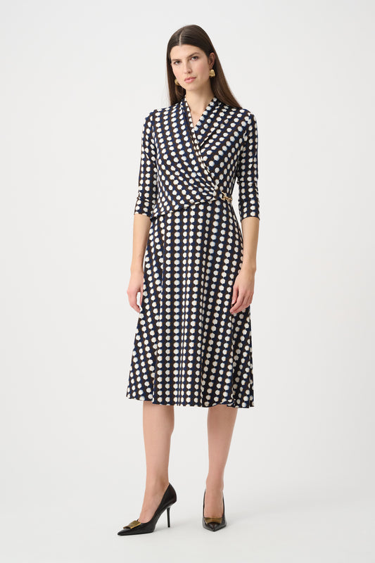 Joseph Ribkoff Geo Print Dress Brown/Multi
