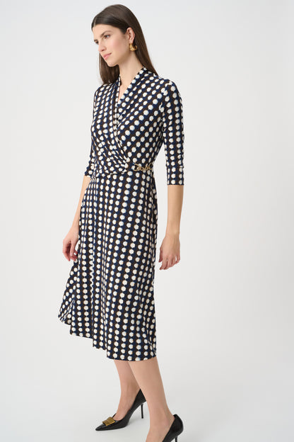 Joseph Ribkoff Geo Print Dress Brown/Multi