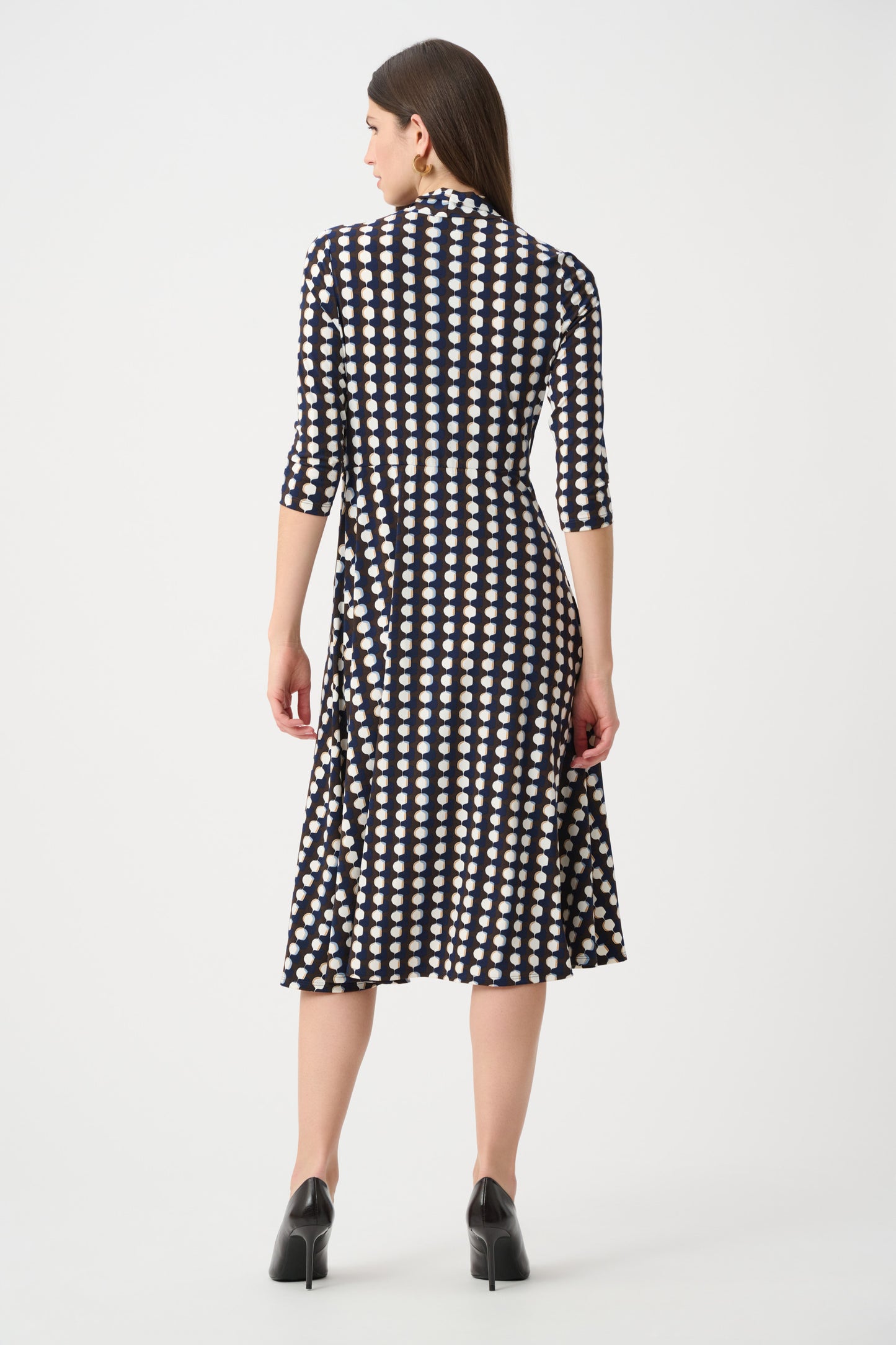 Joseph Ribkoff Geo Print Dress Brown/Multi