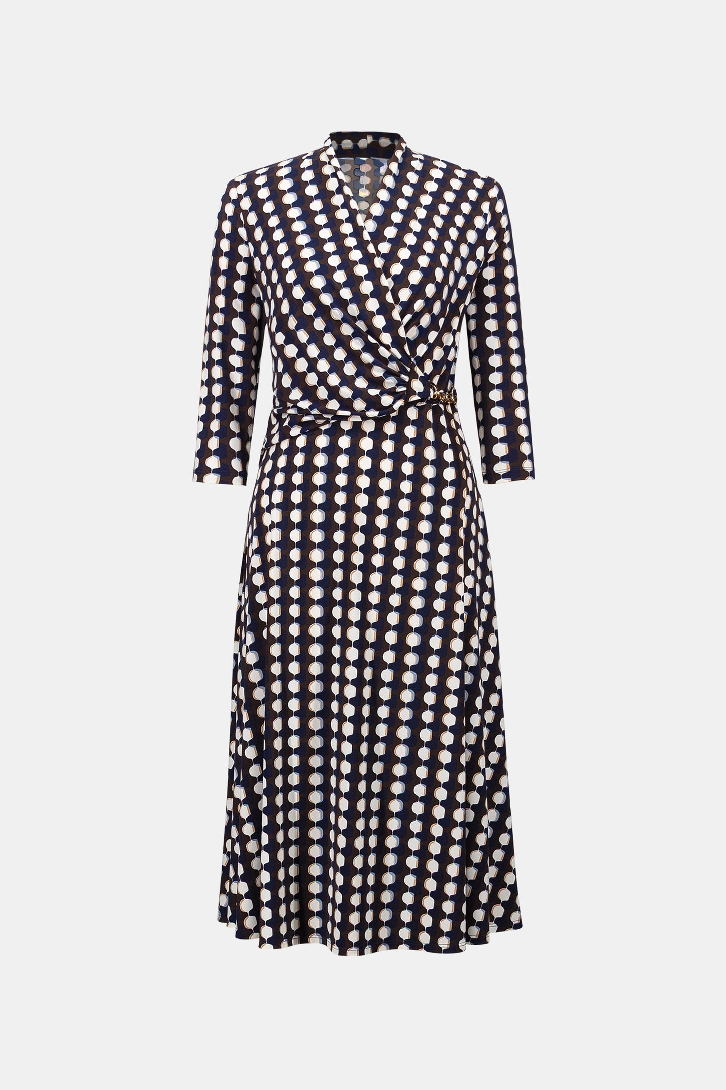 Joseph Ribkoff Geo Print Dress Brown/Multi