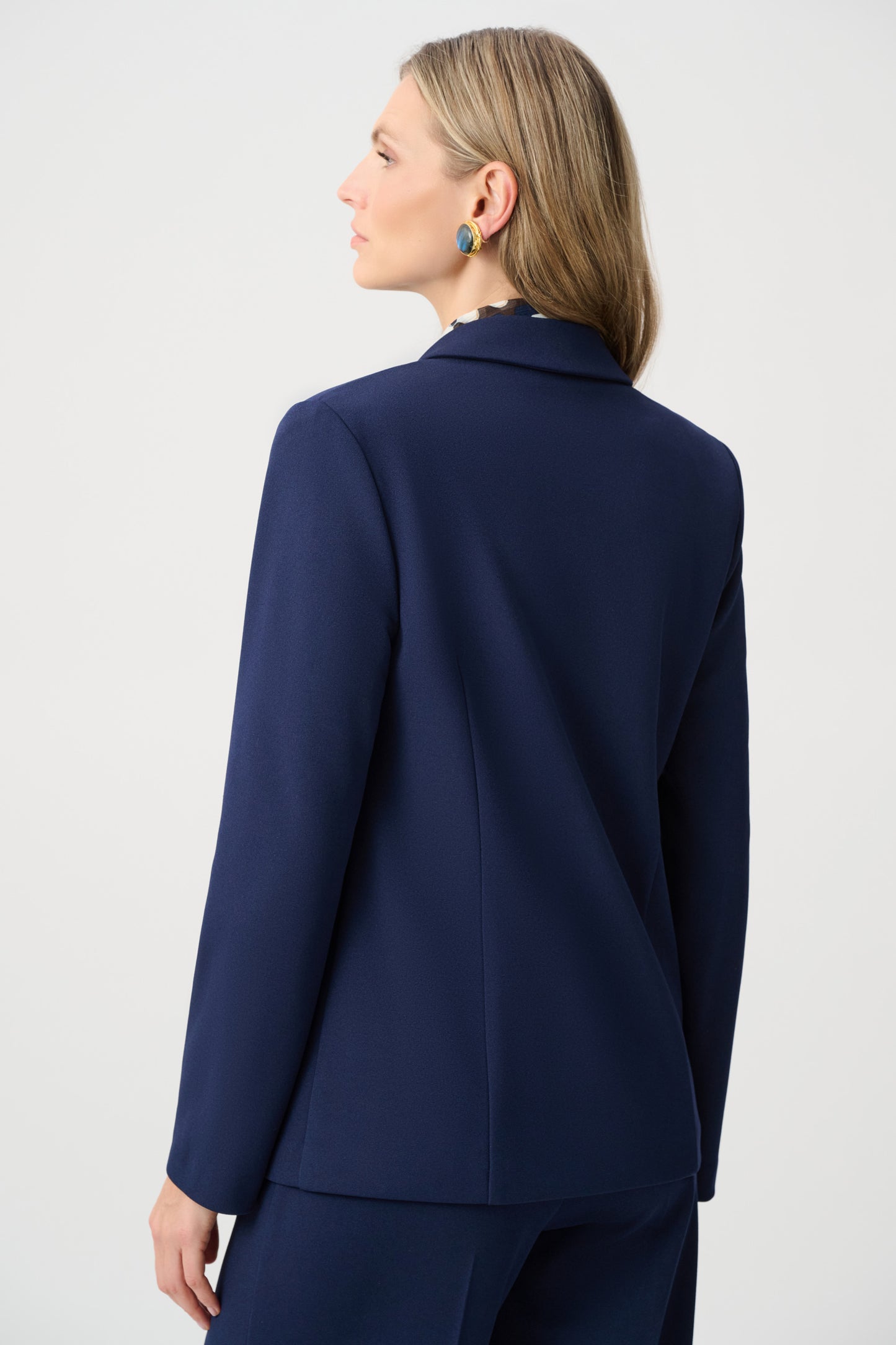 Joseph Ribkoff Crepe Fitted Blazer Indigo