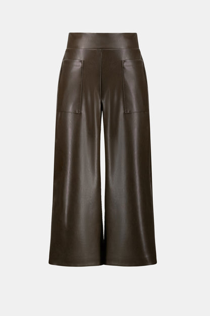 Joseph Ribkoff Leatherette Culottes  Mocha