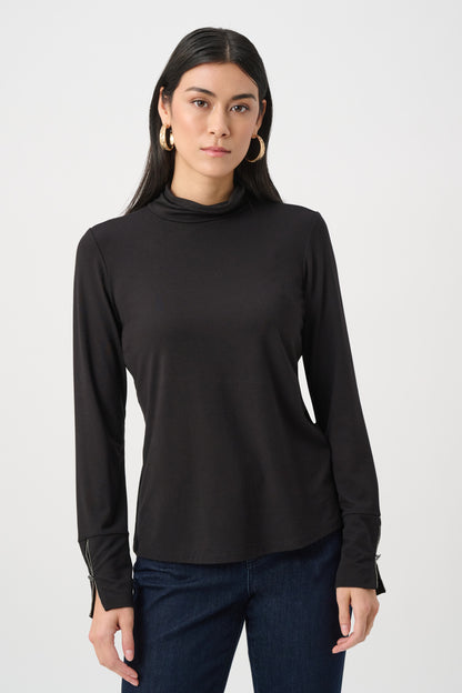 Joseph Ribkoff  Mock-Neck Top Black