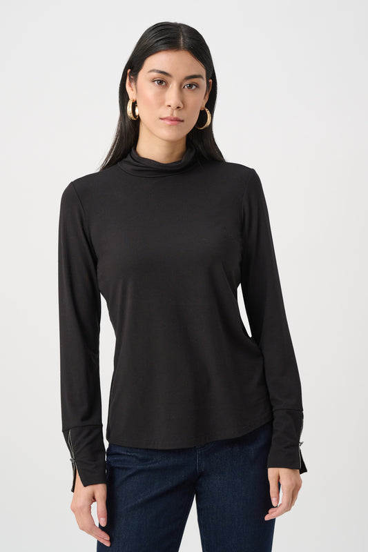 Joseph Ribkoff  Mock-Neck Top Black