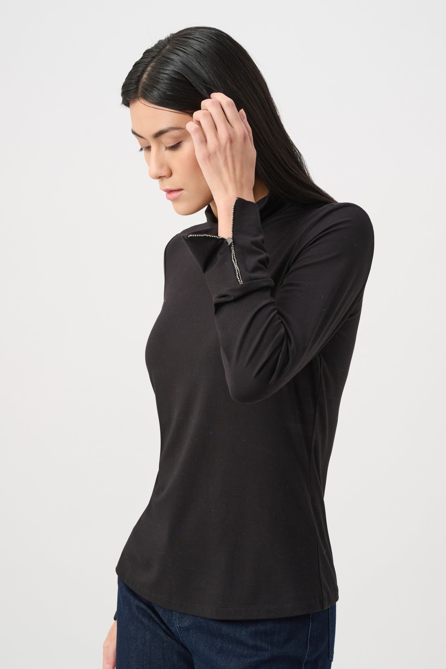Joseph Ribkoff  Mock-Neck Top Black