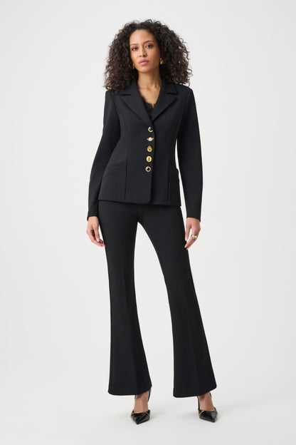 Joseph Ribkoff Crepe Fitted Blazer Black