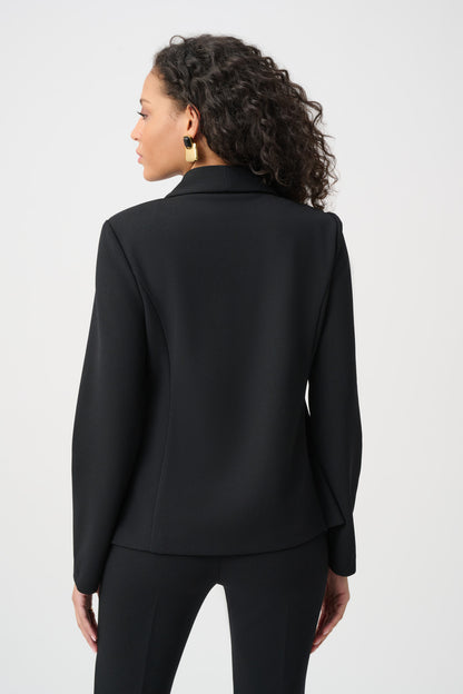 Joseph Ribkoff Crepe Fitted Blazer Black