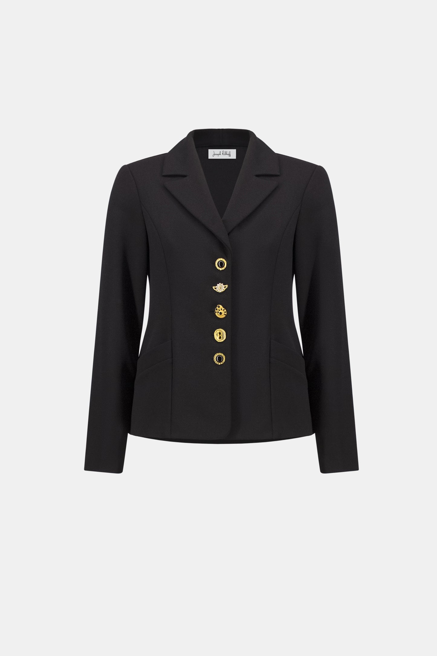 Joseph Ribkoff Crepe Fitted Blazer Black