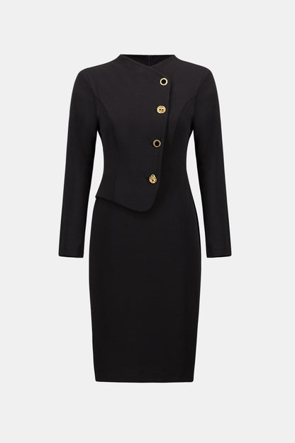 Joseph Ribkoff Mock-Neck Dress Black
