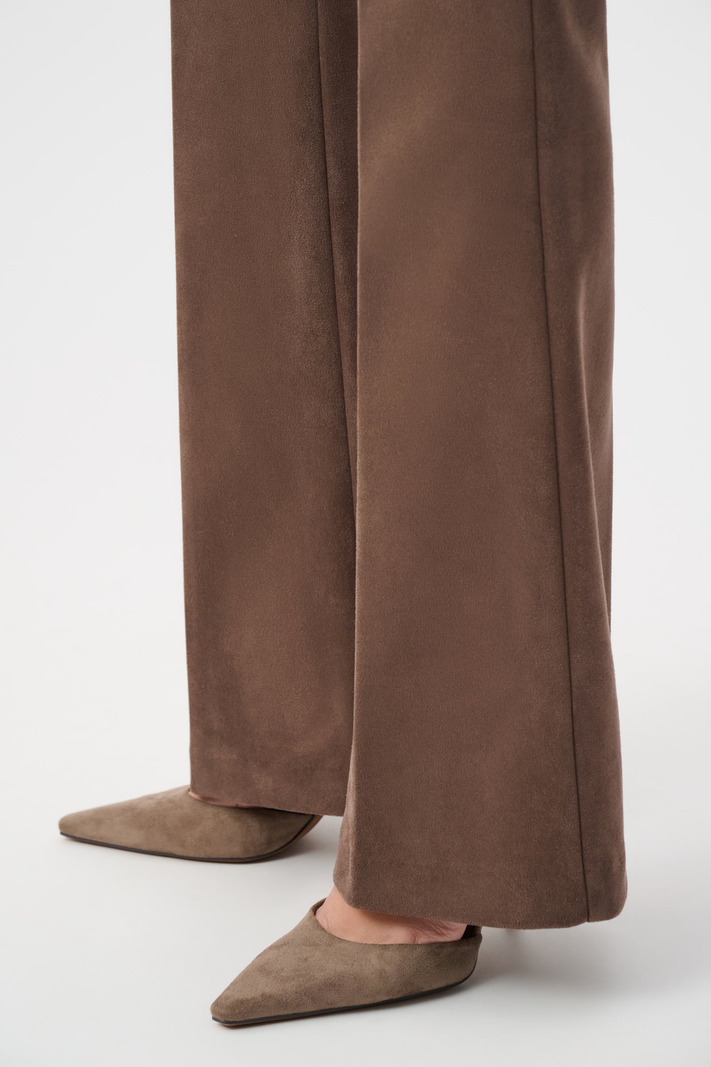 Joseph Ribkoff Suede Flared Trousers Mink