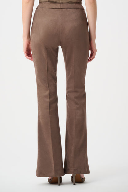 Joseph Ribkoff Suede Flared Trousers Mink
