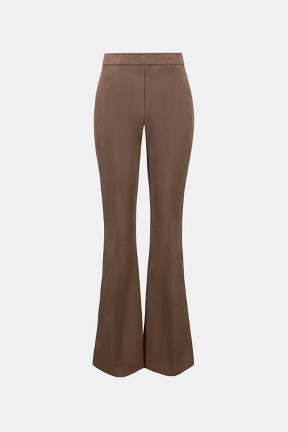 Joseph Ribkoff Suede Flared Trousers Mink