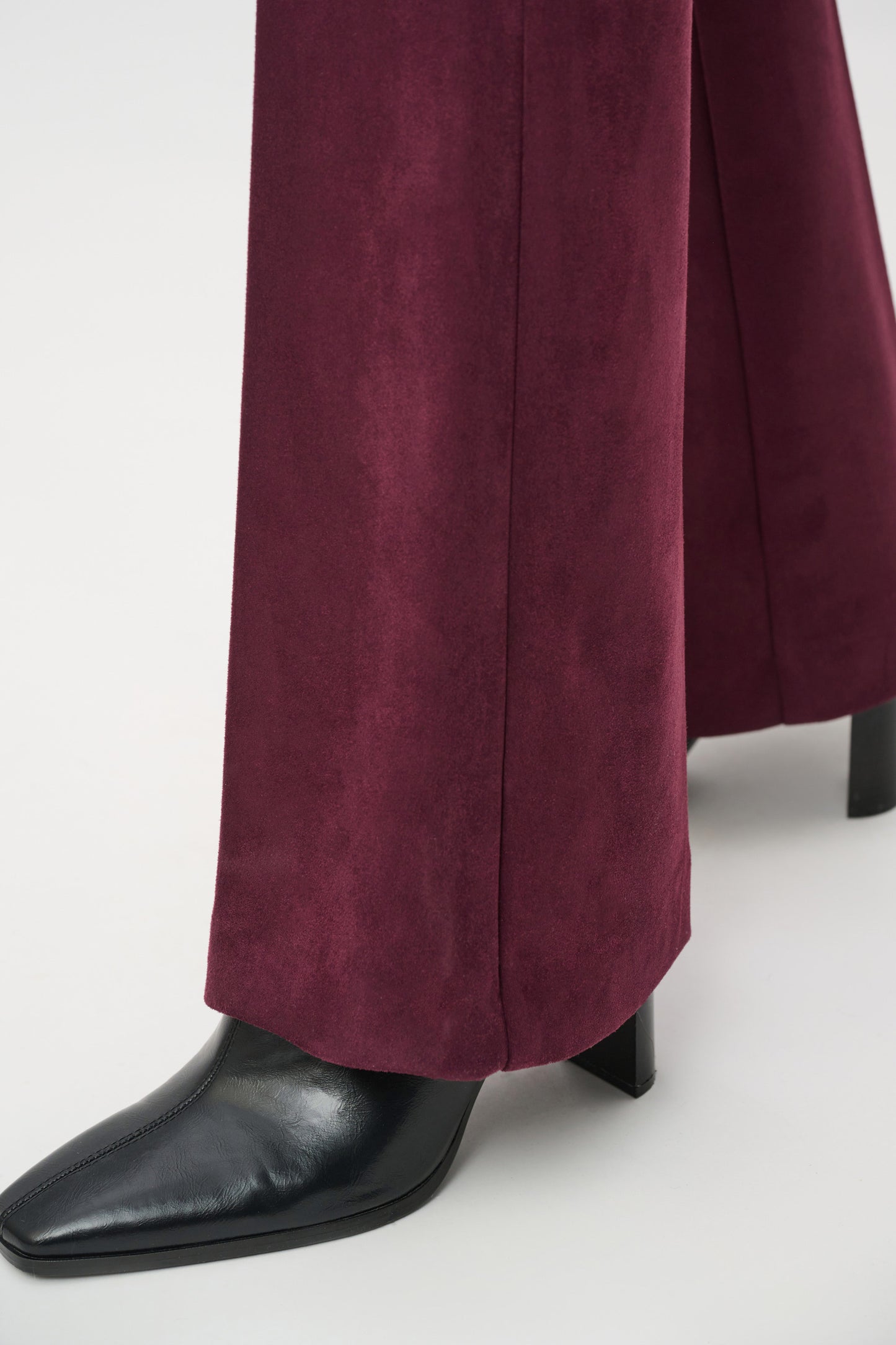 Joseph Ribkoff Suede Flared Trousers-Elderberry