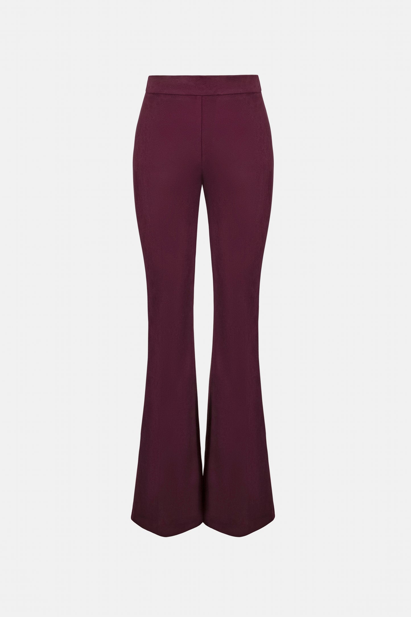 Joseph Ribkoff Suede Flared Trousers-Elderberry
