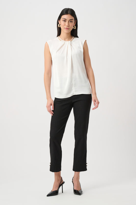Joseph Ribkoff Satin Sleeveless Top Winter White
