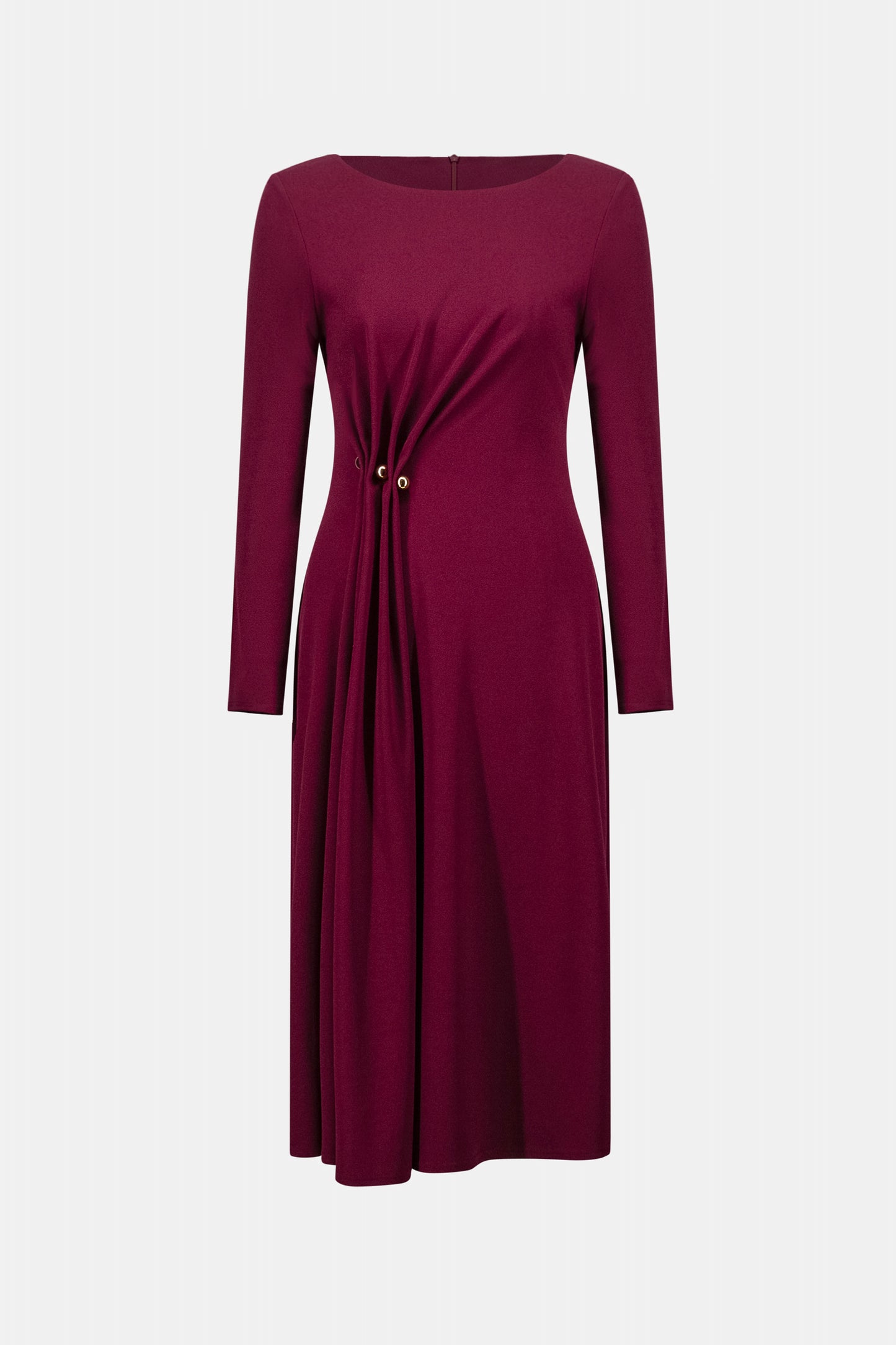 Joseph Ribkoff Crepe Draped Front Dress Elderberry