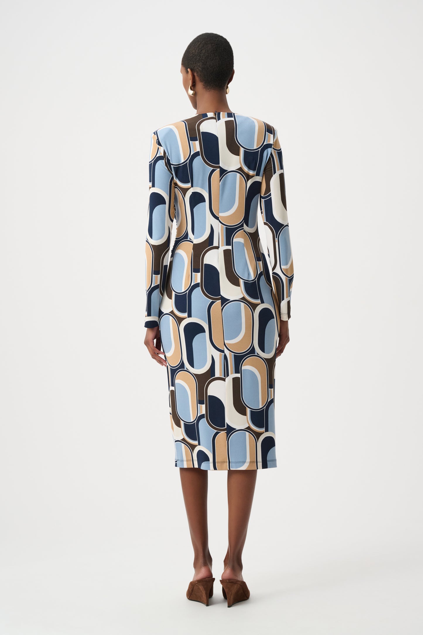 Joseph Ribkoff Silky Knit Wrap Dress Off-White/Multi