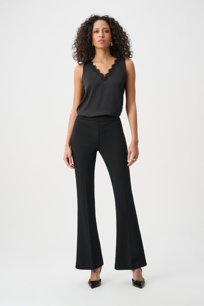 Joseph Ribkoff Crepe Flared Trousers Black