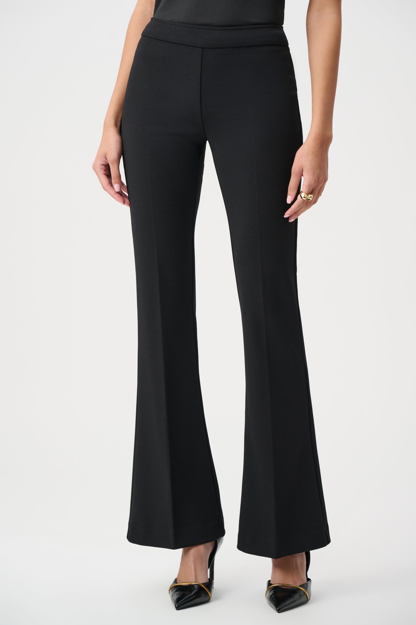 Joseph Ribkoff Crepe Flared Trousers Black