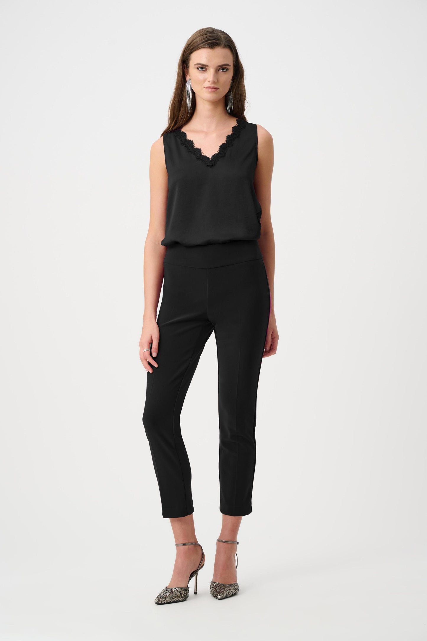 Joseph Ribkoff Satin Sleeveless Top Black