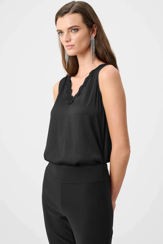 Joseph Ribkoff Satin Sleeveless Top Black