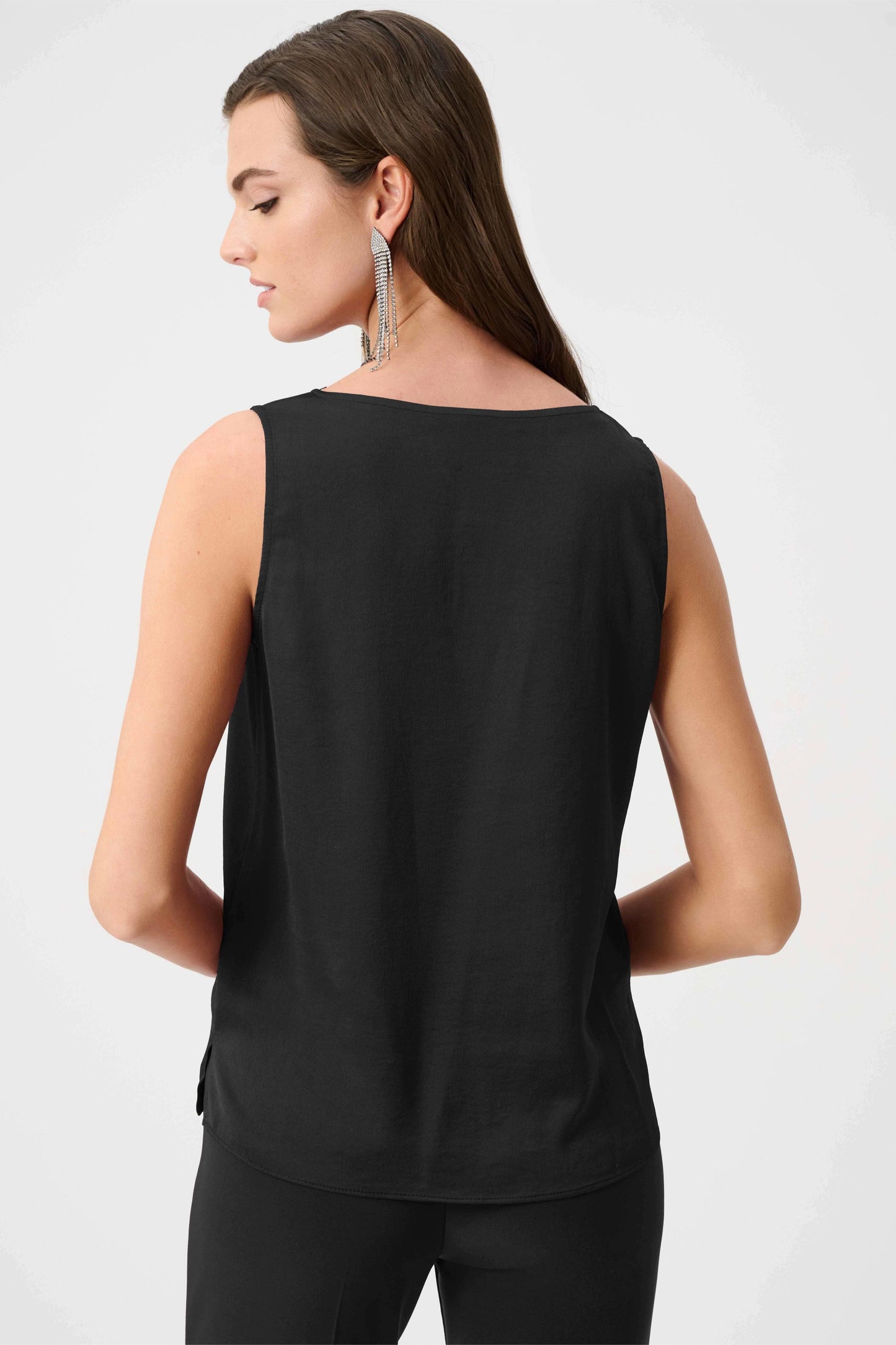 Joseph Ribkoff Satin Sleeveless Top Black