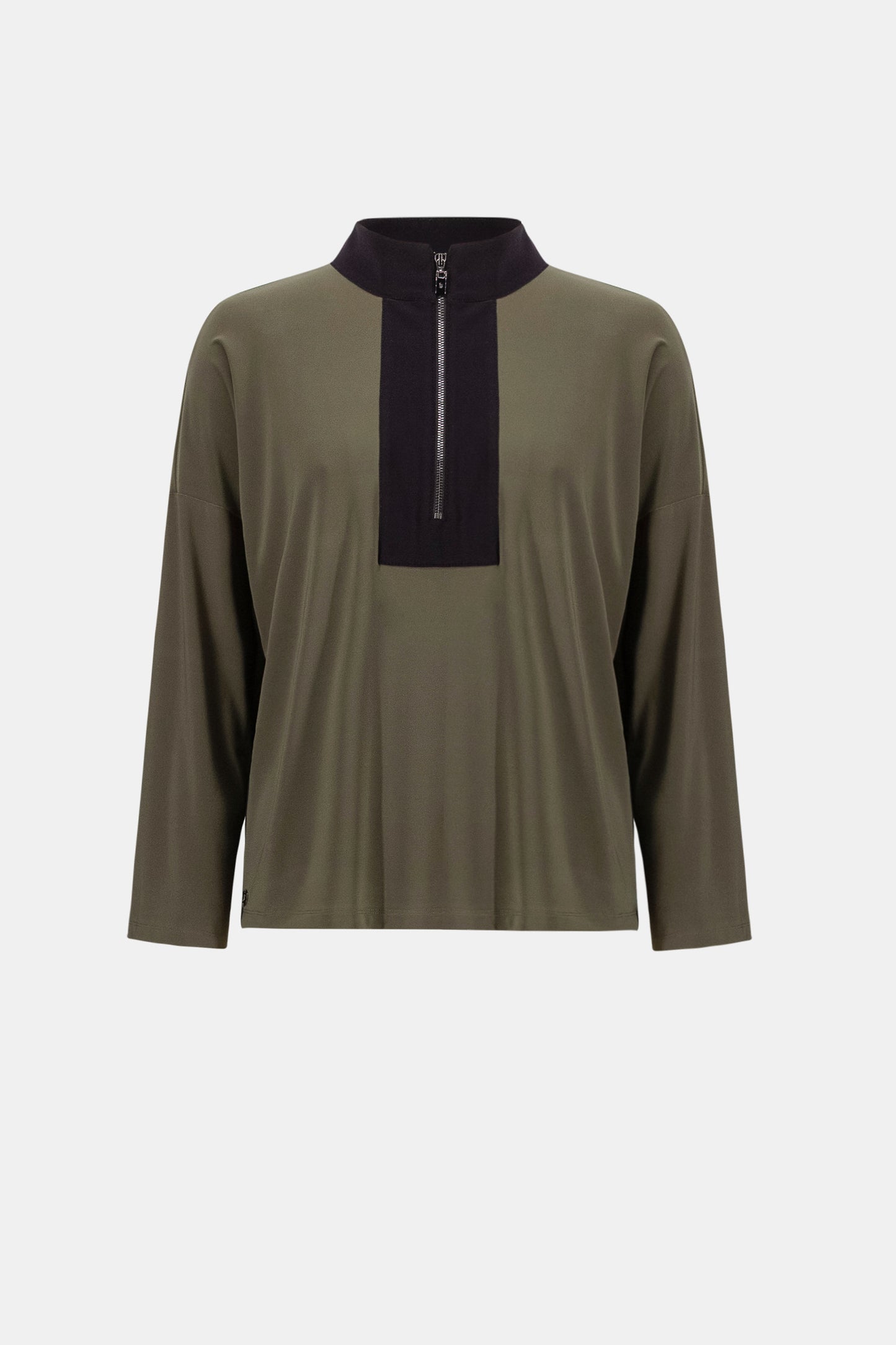 Joseph Ribkoff Colour Block Top Avocado/Black